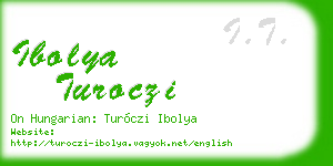 ibolya turoczi business card