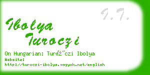 ibolya turoczi business card